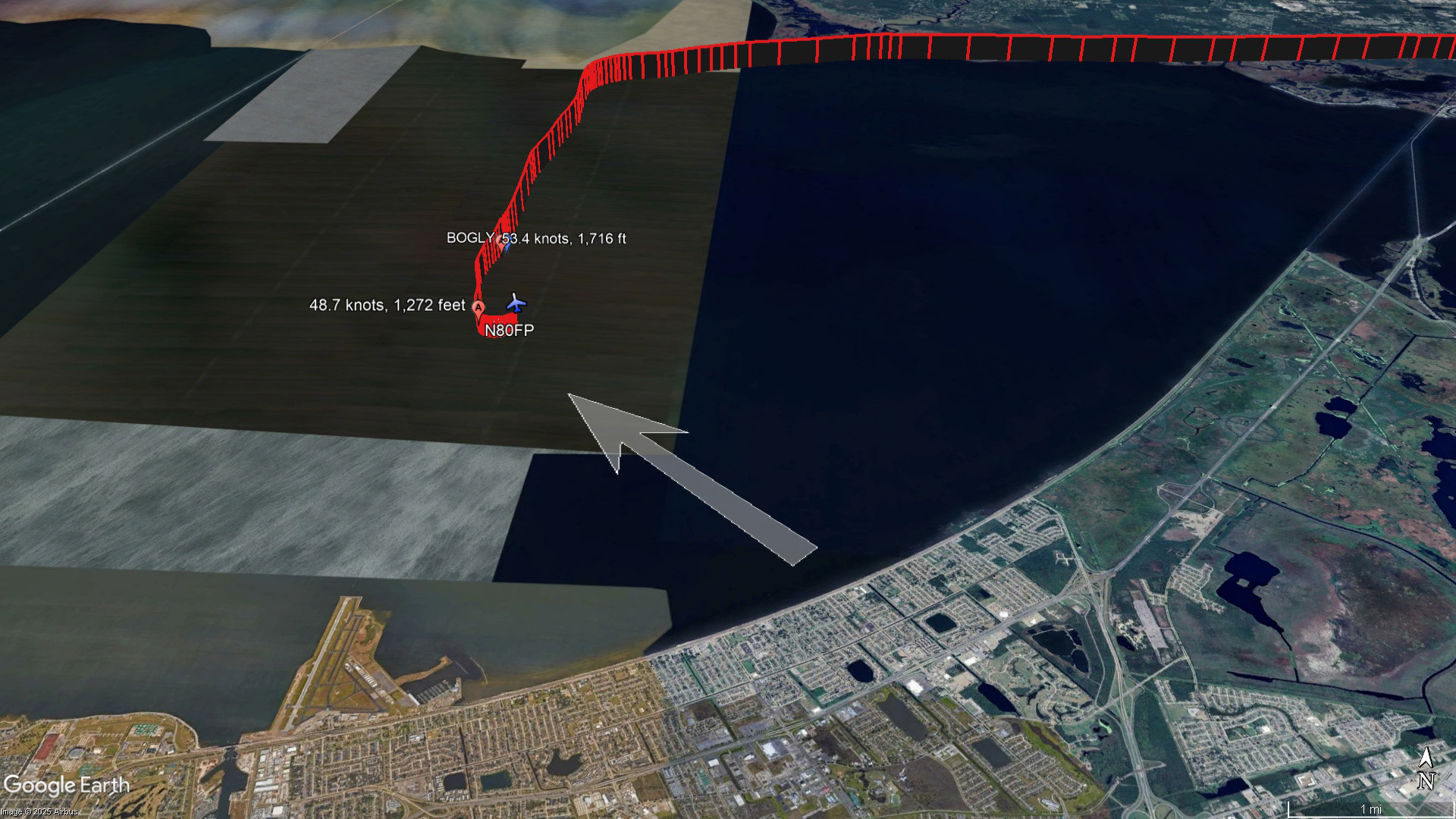 Data from fatal approach suggests spiral dive