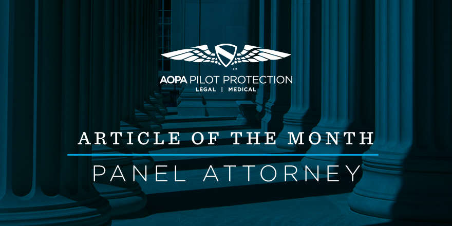 The Rule That Almost Was - Legal & Medical Services (PPS) | AOPA